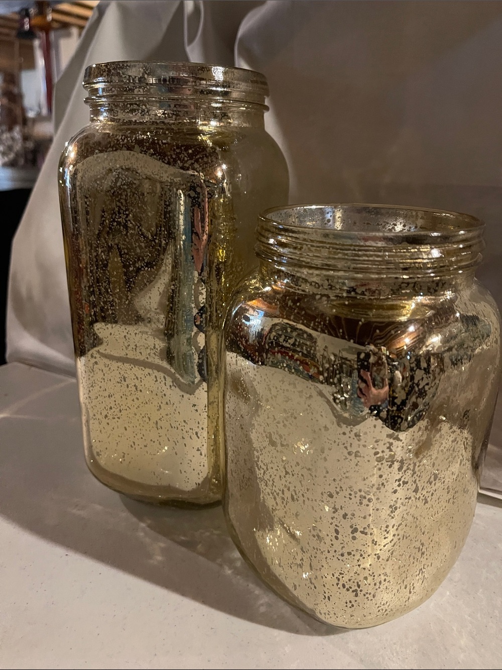 Threshold Gold Mercury Glass Mason Jar Vases